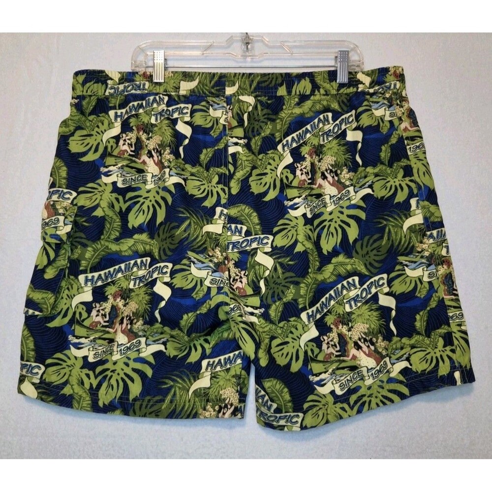 Hawaiian Tropic Swim Trunks Men's XL Mesh Lined Swim Shorts Drawstring Summer - Picture 3 of 7